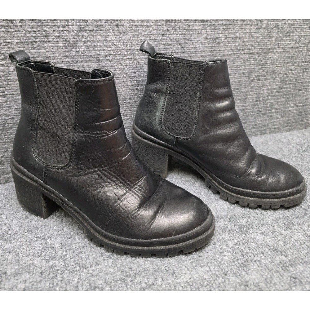 Aldo Women's Black Leather Chelsea Boots Size 6.5